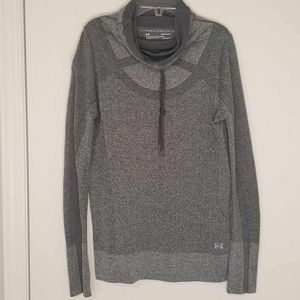 Under Armour Threadborne Grey Funnel Neck Long Sleeve Top